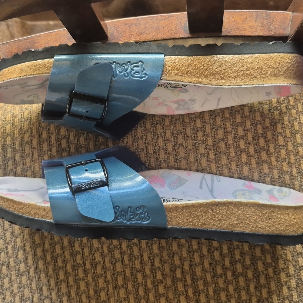 Birki's Retro Slide Sandals Aqual Teal Blue Cover Retro Soul Ladies 10 Men 8 - Picture 6 of 12